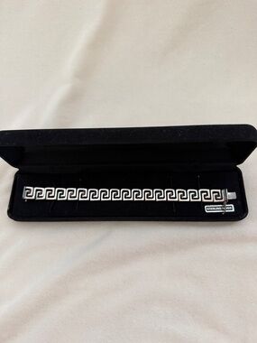 Sterling Silver Greek Key Bracelet - Silver